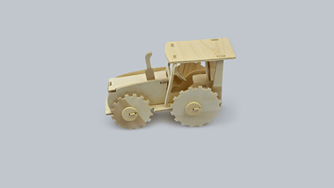 Instruction for Construction Vehicles-Woodcraft Construction Kits by Pebaro