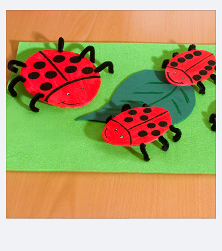Spring Crafting - Styrofoam beetle